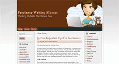 Desktop Screenshot of freelancewritingmamas.com
