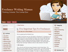 Tablet Screenshot of freelancewritingmamas.com